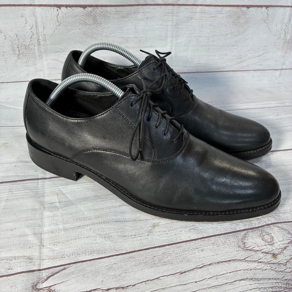 Cole Haan NikeAir Oxford Shoes Mens 10.5 Black Leather Dress